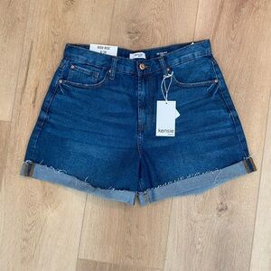 Kensie Blue High Waist Denim Shorts